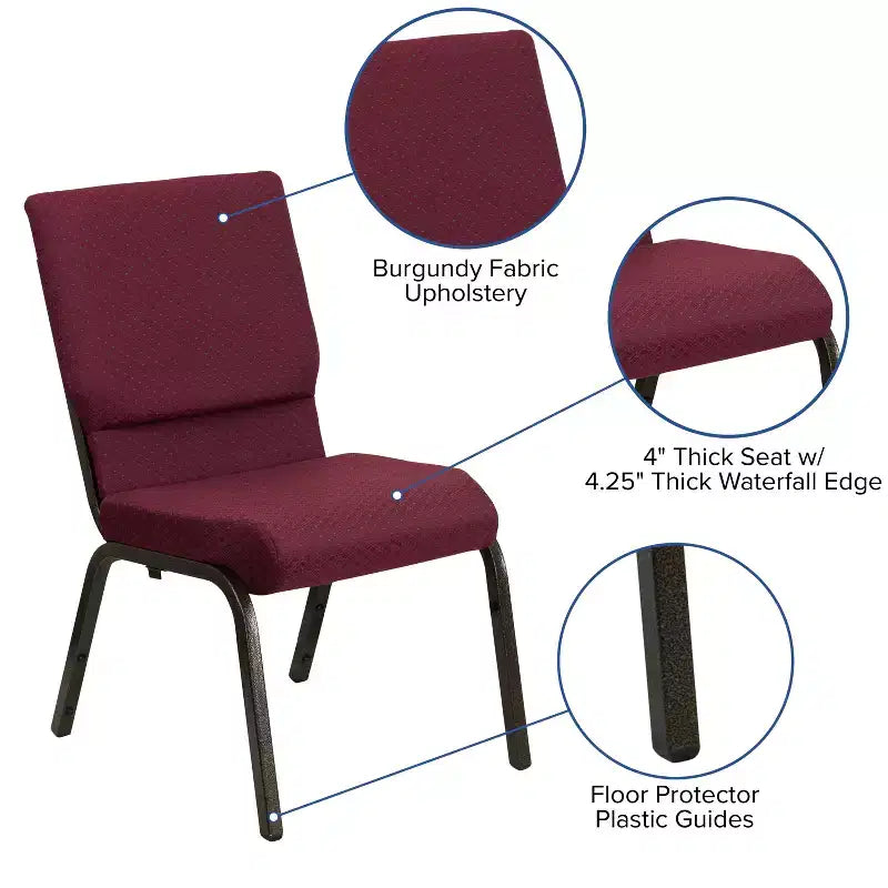 Pack 18.5''W Stacking Church Chair