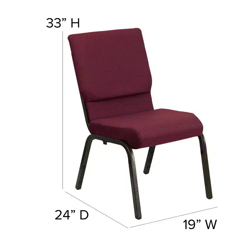 Pack 18.5''W Stacking Church Chair