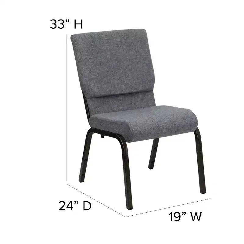 Pack 18.5''W Stacking Church Chair